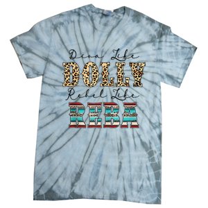 Diva Like Dolly Rebel Like Reba Leopard Texture Style Tie-Dye T-Shirt