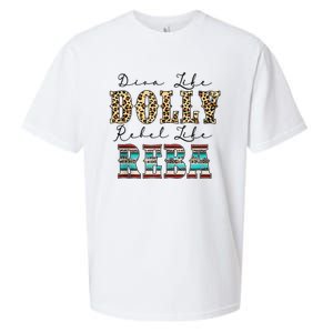 Diva Like Dolly Rebel Like Reba Leopard Texture Style Sueded Cloud Jersey T-Shirt