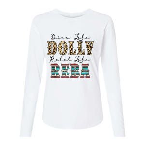 Diva Like Dolly Rebel Like Reba Leopard Texture Style Womens Cotton Relaxed Long Sleeve T-Shirt