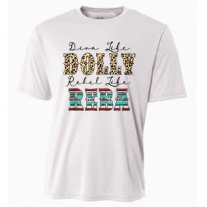 Diva Like Dolly Rebel Like Reba Leopard Texture Style Cooling Performance Crew T-Shirt