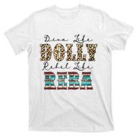 Diva Like Dolly Rebel Like Reba Leopard Texture Style T-Shirt