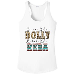 Diva Like Dolly Rebel Like Reba Leopard Texture Style Ladies PosiCharge Competitor Racerback Tank