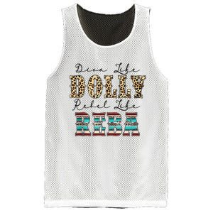 Diva Like Dolly Rebel Like Reba Leopard Texture Style Mesh Reversible Basketball Jersey Tank