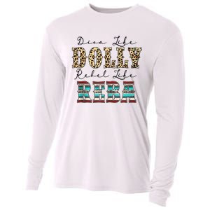 Diva Like Dolly Rebel Like Reba Leopard Texture Style Cooling Performance Long Sleeve Crew