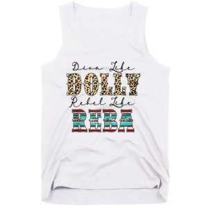 Diva Like Dolly Rebel Like Reba Leopard Texture Style Tank Top