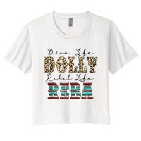 Diva Like Dolly Rebel Like Reba Leopard Texture Style Women's Crop Top Tee