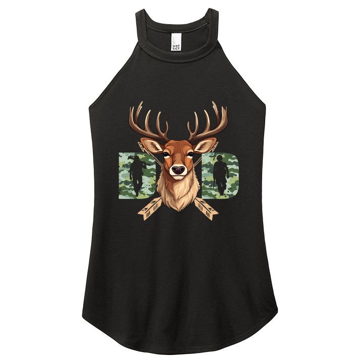 Dad Life Deer Dad Best Buckin Dad Ever Great Gift Women's Perfect Tri Rocker Tank