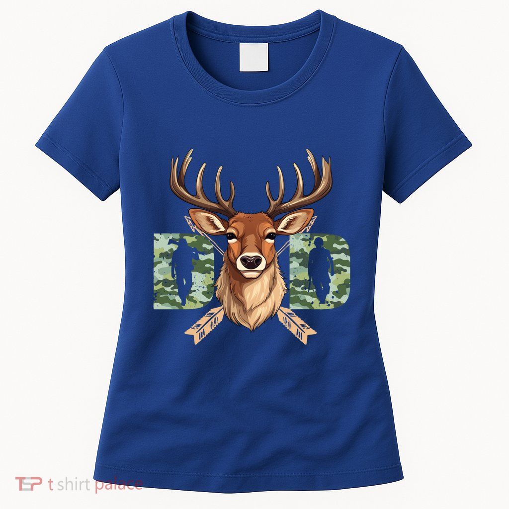 Dad Life Deer Dad Best Buckin Dad Ever Great Gift Womens T-Shirt
