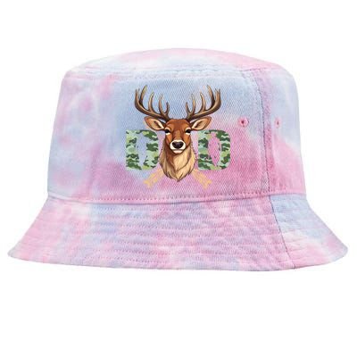 Dad Life Deer Dad Best Buckin Dad Ever Great Gift Tie-Dyed Bucket Hat