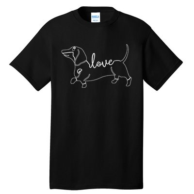 Dachshund Love Doxie Wiener Dog & Puppy Tall T-Shirt