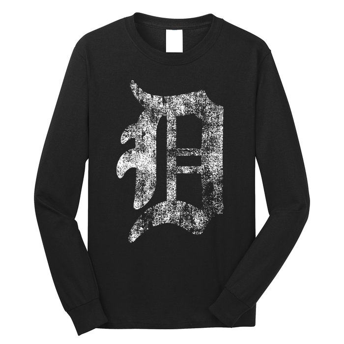 Detroit Letter Long Sleeve Shirt