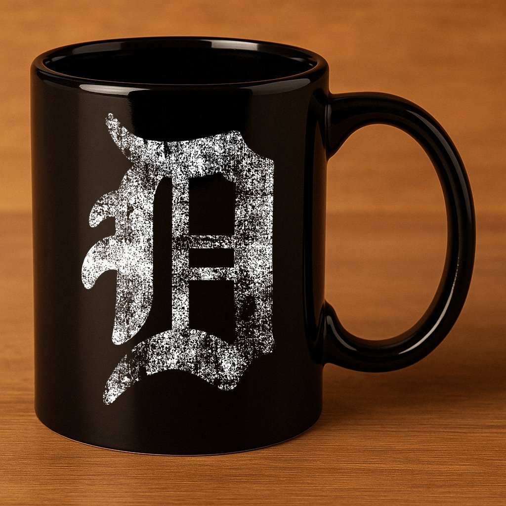 Detroit Letter 11oz C Handle Ceramic Mug