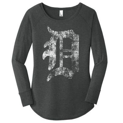 Detroit Letter Women's Perfect Tri Tunic Long Sleeve Shirt