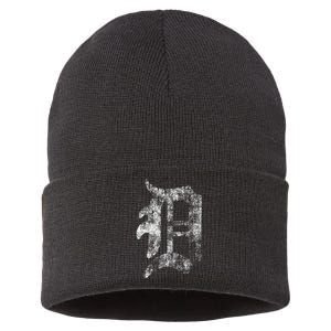 Detroit Letter Sustainable Knit Beanie