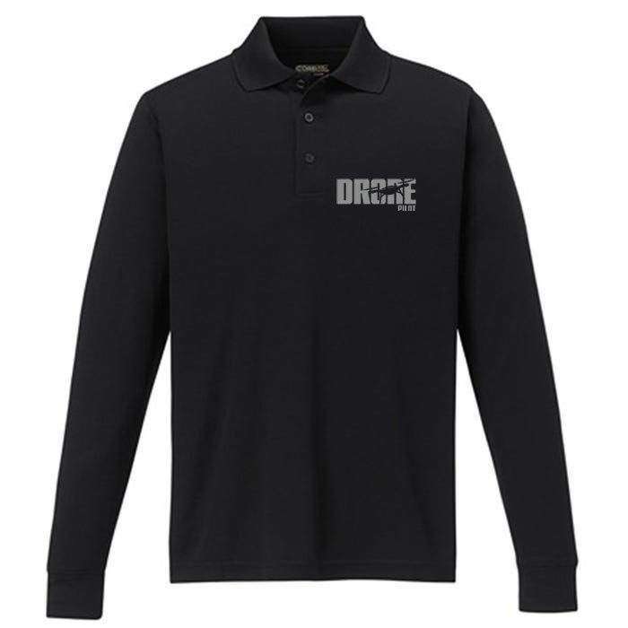 Drone Life Design For Drone Pilot And Drone Operator Performance Long Sleeve Polo