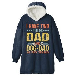 Dog Lover Dad Funny Puppy Father Quote Fathers Day Saying Hooded Wearable Blanket