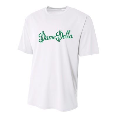 Damian Lillard Dame Dolla Hardwork & Humility Youth Performance Sprint T-Shirt