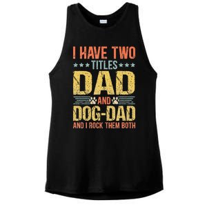 Dog Lover Dad Funny Puppy Father Quote Fathers Day Saying Ladies PosiCharge Tri-Blend Wicking Tank