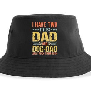 Dog Lover Dad Funny Puppy Father Quote Fathers Day Saying Sustainable Bucket Hat