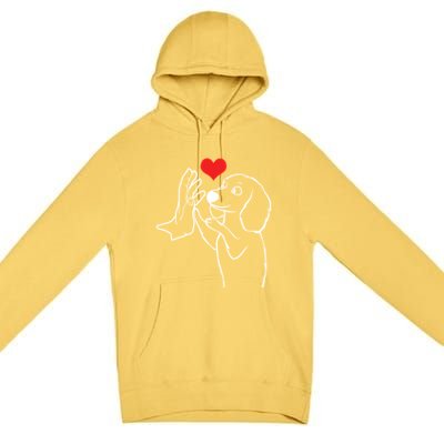 Dachshund Love Dog Owner Dachshund Lover Gift Premium Pullover Hoodie