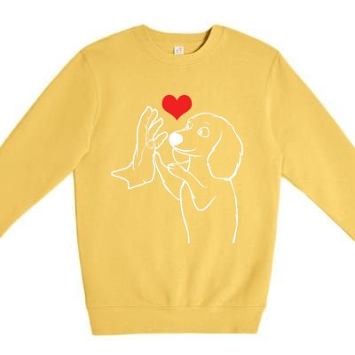 Dachshund Love Dog Owner Dachshund Lover Gift Premium Crewneck Sweatshirt