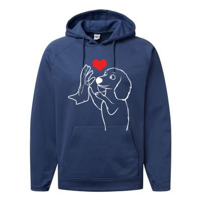 Dachshund Love Dog Owner Dachshund Lover Gift Performance Fleece Hoodie