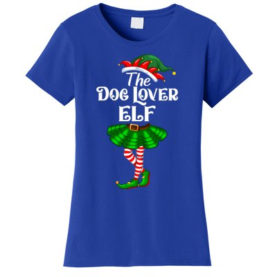 Dog Lover Elf Christmas Costume Matching Family Elf Squad Gift Women's T-Shirt