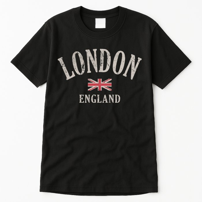 Distressed London England Uk Flag Tall T-Shirt