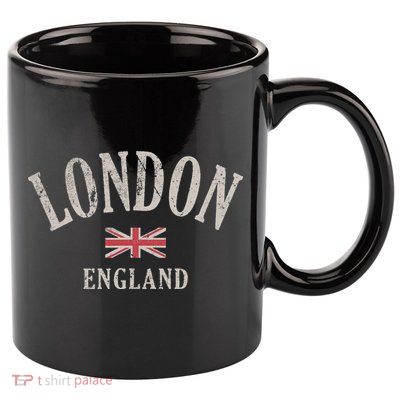 Distressed London England Uk Flag 11oz C Handle Ceramic Mug