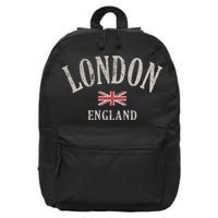 Distressed London England Uk Flag 16 in Basic Backpack