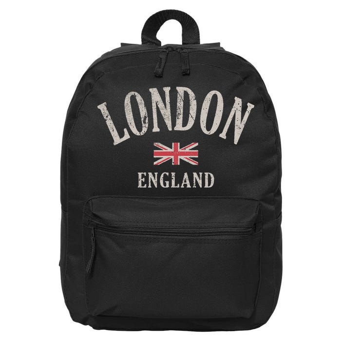 Distressed London England Uk Flag 16 in Basic Backpack