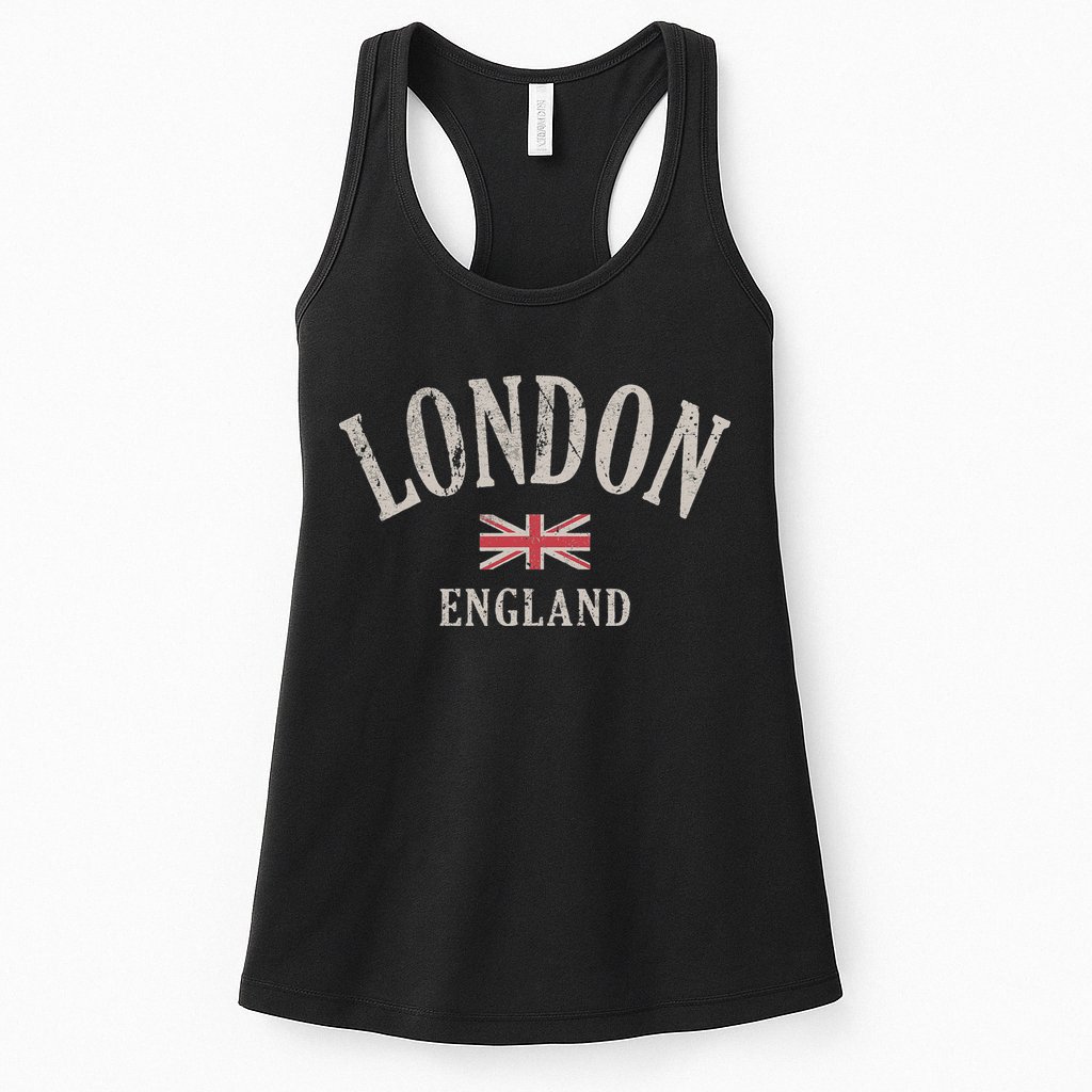 Distressed London England Uk Flag Womens Tank Top