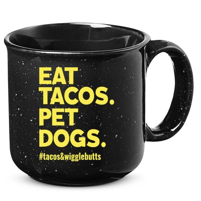 Dog Lover Eat Tacos Pet Dogs 15oz Campfire Ceramic Mug