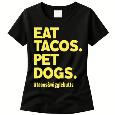 Dog Lover Eat Tacos Pet Dogs Womens T-Shirt