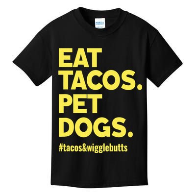 Dog Lover Eat Tacos Pet Dogs Kids T-Shirt