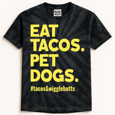 Dog Lover Eat Tacos Pet Dogs Kids Tie-Dye T-Shirt
