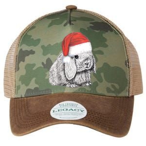 Dwarf Lop Eared Bunny Rabbit In Santa Claus Christmas Hat Gift Legacy Tie Dye Trucker Hat