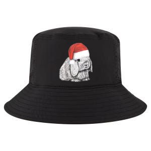 Dwarf Lop Eared Bunny Rabbit In Santa Claus Christmas Hat Gift Cool Comfort Performance Bucket Hat