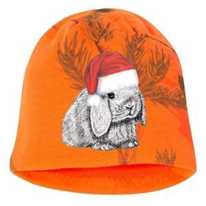 Dwarf Lop Eared Bunny Rabbit In Santa Claus Christmas Hat Gift Kati - Camo Knit Beanie