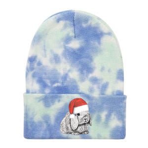 Dwarf Lop Eared Bunny Rabbit In Santa Claus Christmas Hat Gift Tie Dye 12in Knit Beanie