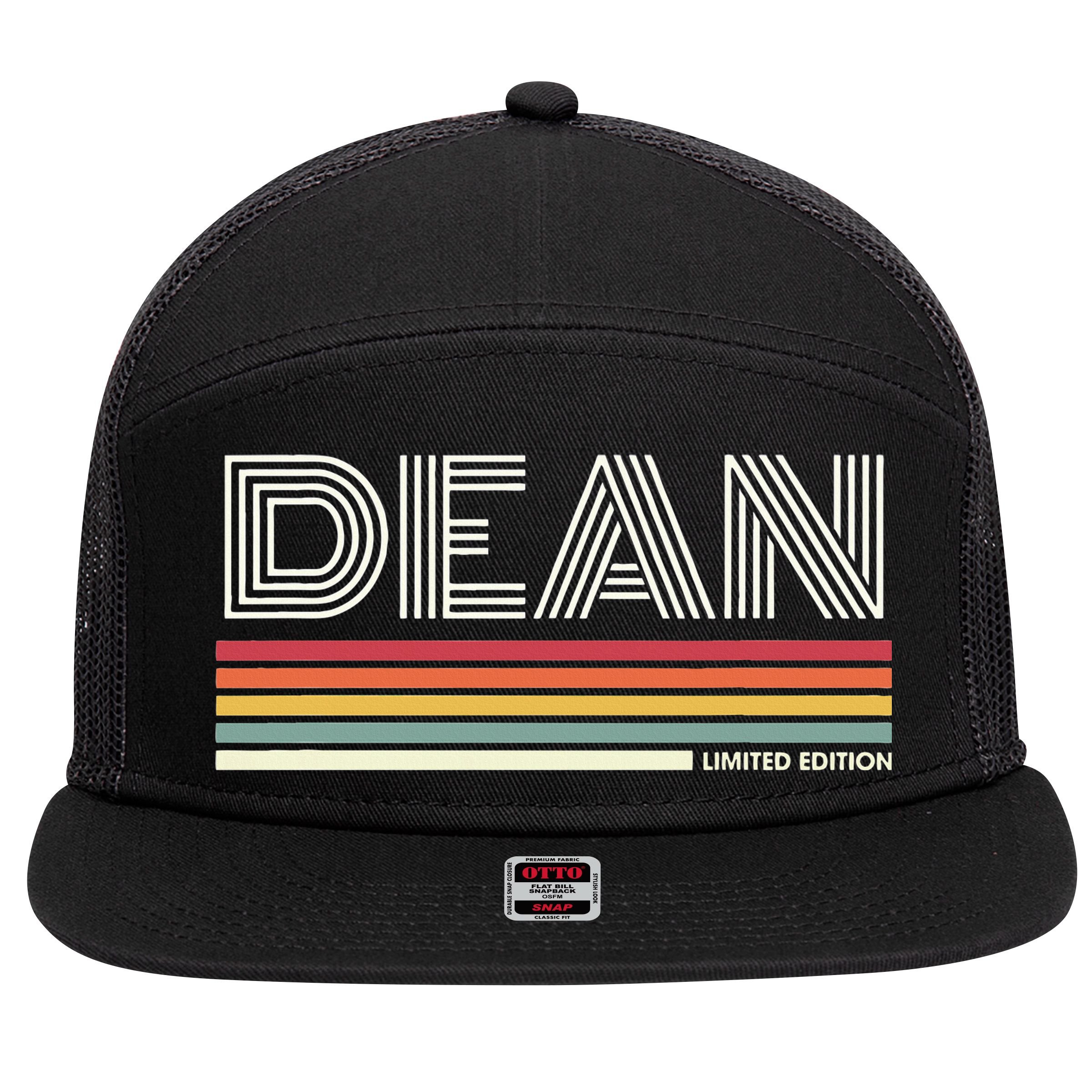 Dean Limited Edition Last Name Reunion Surname Gathering 7 Panel Mesh Trucker Snapback Hat
