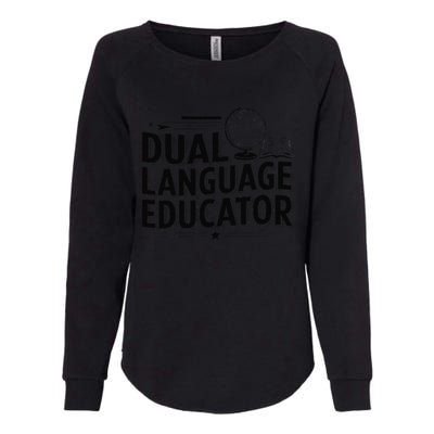 Dual Language Educator Womens California Wash Sweatshirt