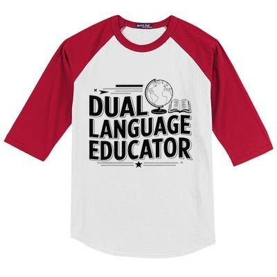 Dual Language Educator Kids Colorblock Raglan Jersey