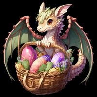 Dragon  Lover - Easter Eggs Basket Button