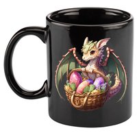 Dragon  Lover - Easter Eggs Basket 11oz C Handle Ceramic Mug