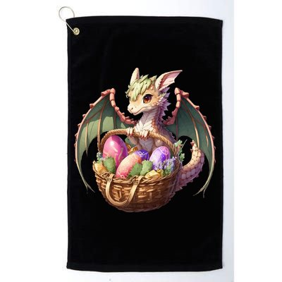 Dragon  Lover - Easter Eggs Basket Golf Towel