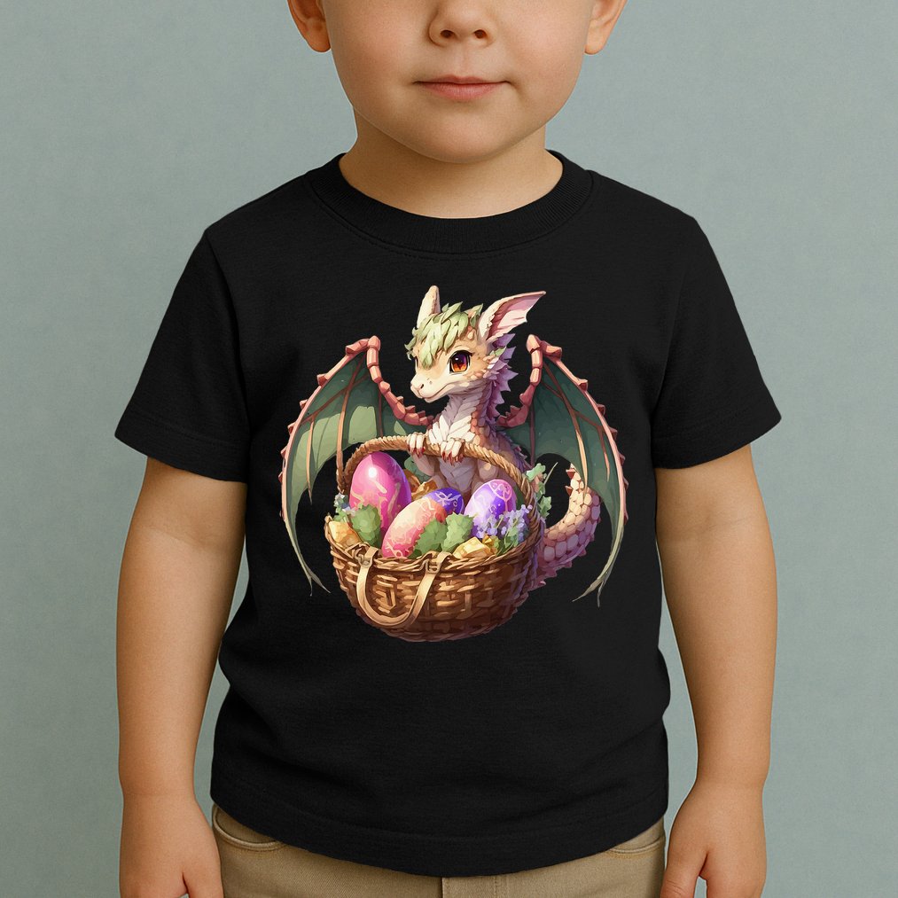 Dragon  Lover - Easter Eggs Basket Toddler T-Shirt