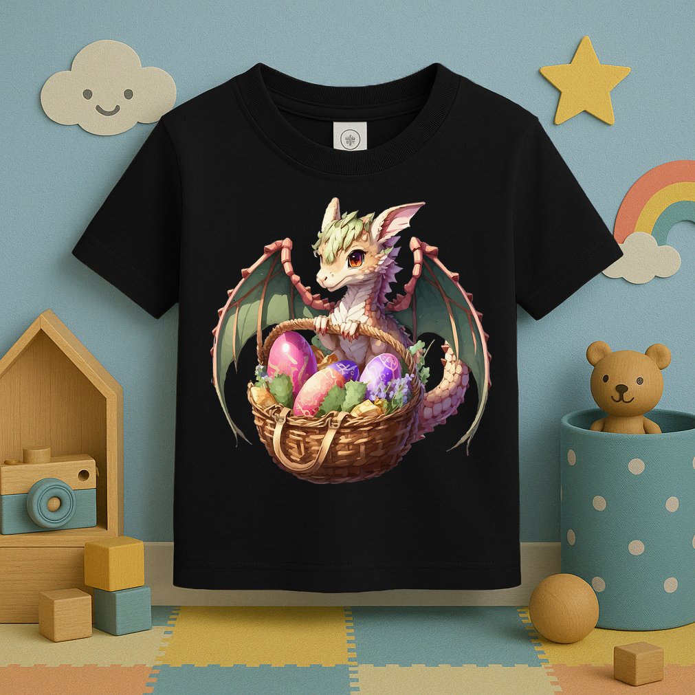 Dragon  Lover - Easter Eggs Basket Toddler T-Shirt
