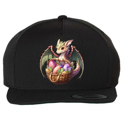 Dragon  Lover - Easter Eggs Basket Wool Snapback Cap