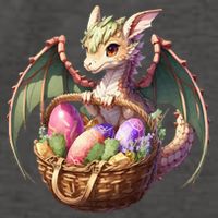 Dragon  Lover - Easter Eggs Basket Vector Backpack